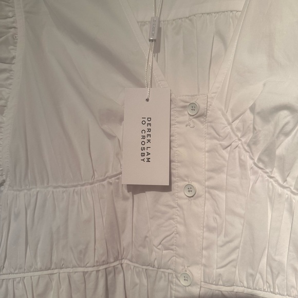 BRAND NEW DEREK LAM 10 CROSBY GRETA FLUTTER SLEEVE DRESS SIZE S - Picture 7 of 7